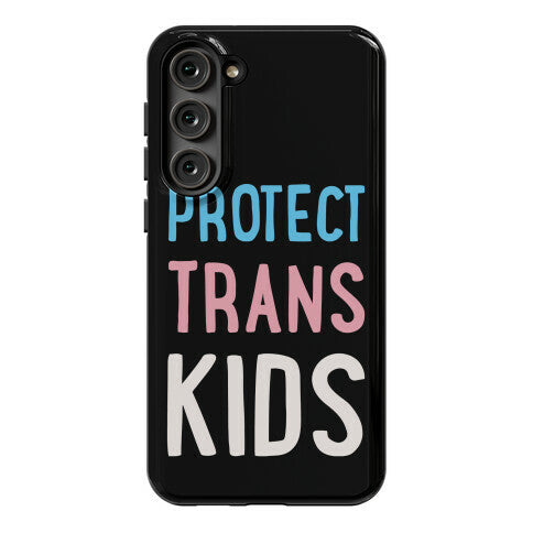 Protect Trans Kids White Print Phone Case
